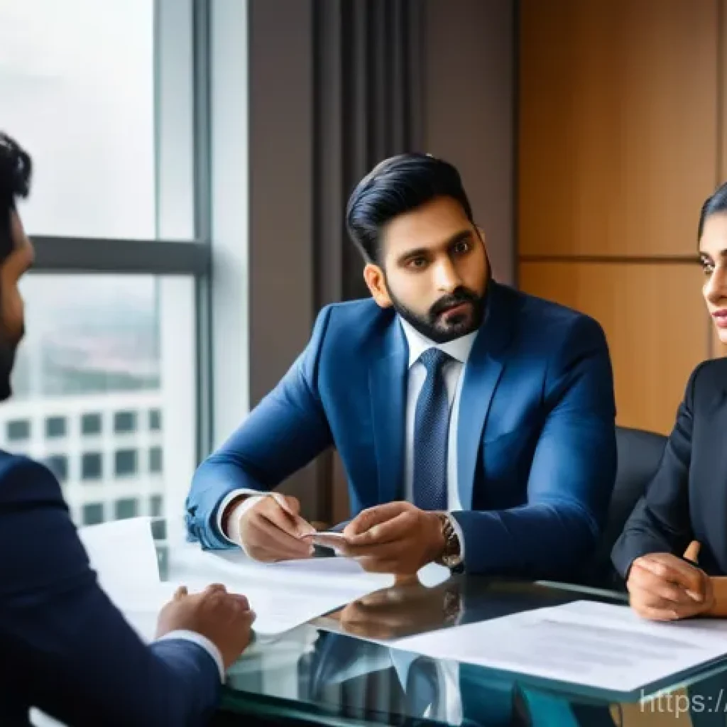 재무설계사가 반드시 알아야 할 법률 - **Prompt:** A professional Indian male financial advisor, impeccably dressed in a suit, sits across ...