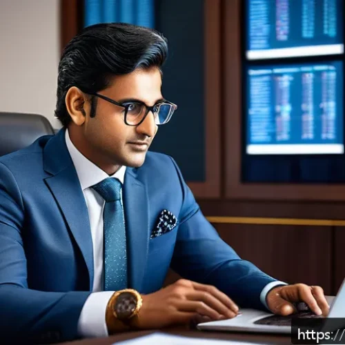 CFP 자격 유지 조건 - A professional Indian financial advisor sitting confidently in a modern office environment, surround...