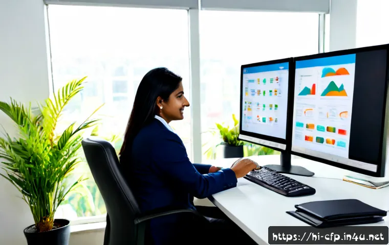 Home 17 재무설계사의 업무 환경 개선 방법 - Photorealistic modern Indian financial advisor workspace, a confident Hindi-speaking professional in...